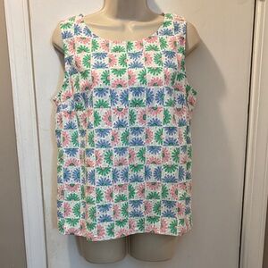 Talbots Petite LP eyelet lined sleeveless Top 26-109-1